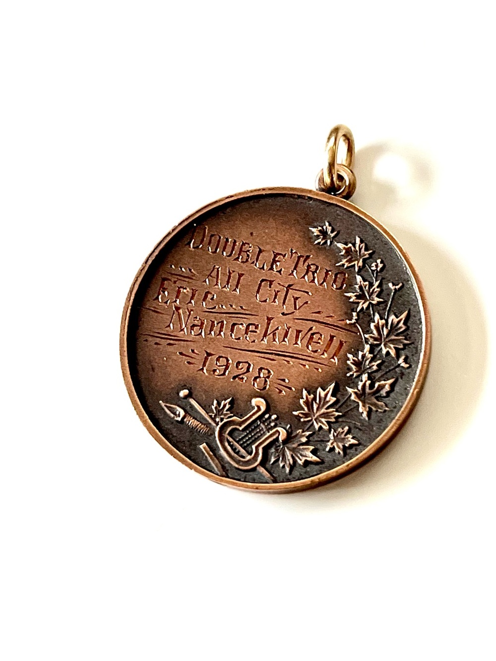 Music Award Medal 1920’s Copper